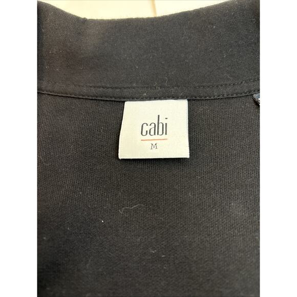 CABI Black White Stripe Metal Zip Modern Casual Minimalist Tailored Jacket M - Picture 6 of 14